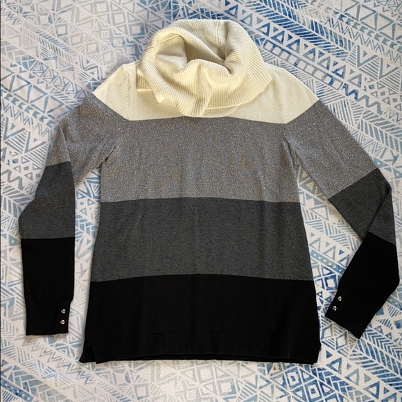 WHBM Striped Turtleneck Sweater - Picture 2 of 8